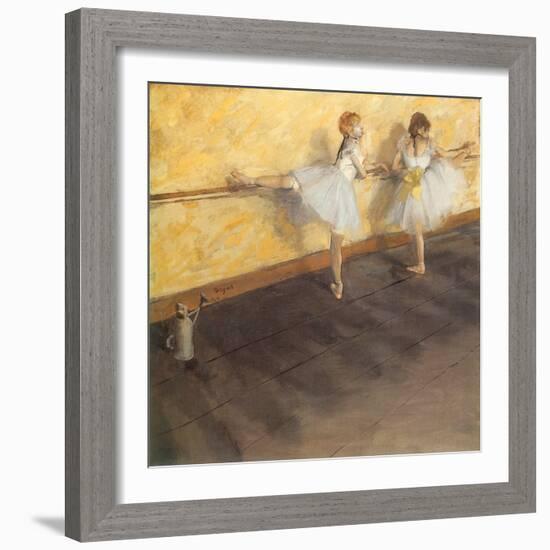 Dancers Practicing at the Bar, 1876-Edgar Degas-Framed Giclee Print