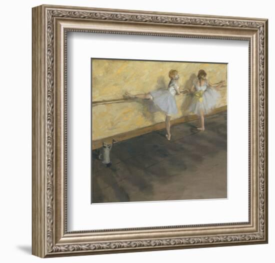 Dancers Practicing at the Barre, 1877-Edgar Degas-Framed Art Print