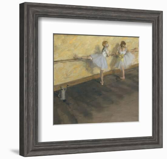 Dancers Practicing at the Barre, 1877-Edgar Degas-Framed Art Print