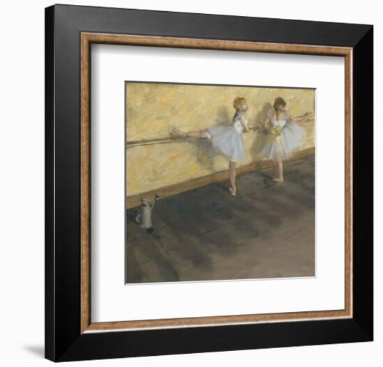 Dancers Practicing at the Barre, 1877-Edgar Degas-Framed Art Print