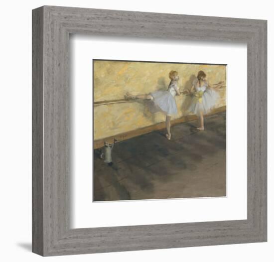 Dancers Practicing at the Barre, 1877-Edgar Degas-Framed Art Print