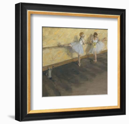 Dancers Practicing at the Barre, 1877-Edgar Degas-Framed Art Print