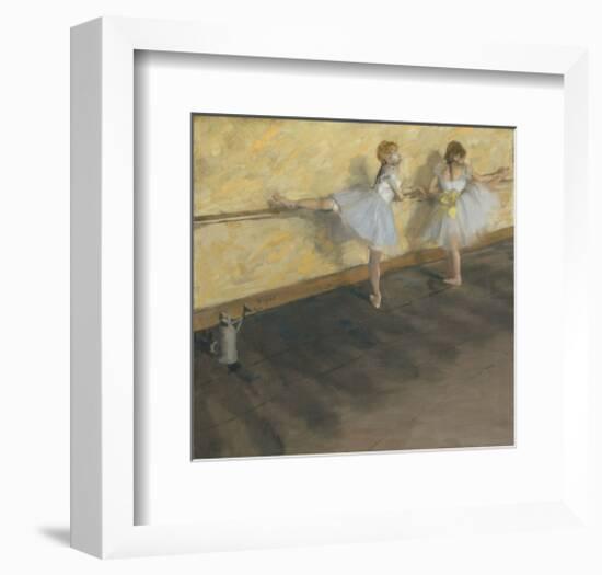 Dancers Practicing at the Barre, 1877-Edgar Degas-Framed Art Print