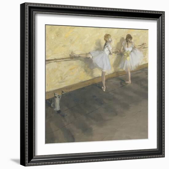 Dancers Practicing at the Barre-Edgar Degas-Framed Giclee Print
