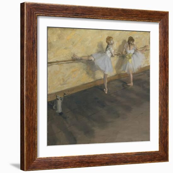 Dancers Practising at the Barre, 1877-Edgar Degas-Framed Giclee Print