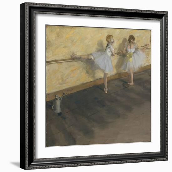 Dancers Practising at the Barre, 1877-Edgar Degas-Framed Giclee Print