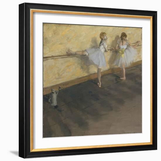 Dancers Practising at the Barre, 1877-Edgar Degas-Framed Giclee Print