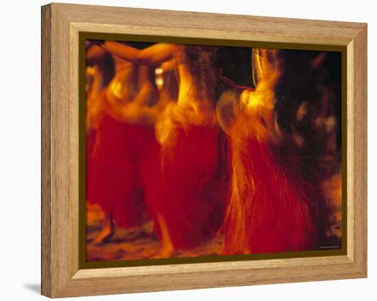 Dancers, Raratonga, Cook Islands-Peter Adams-Framed Premier Image Canvas