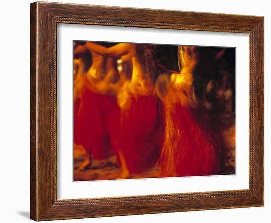 Dancers, Raratonga, Cook Islands-Peter Adams-Framed Photographic Print