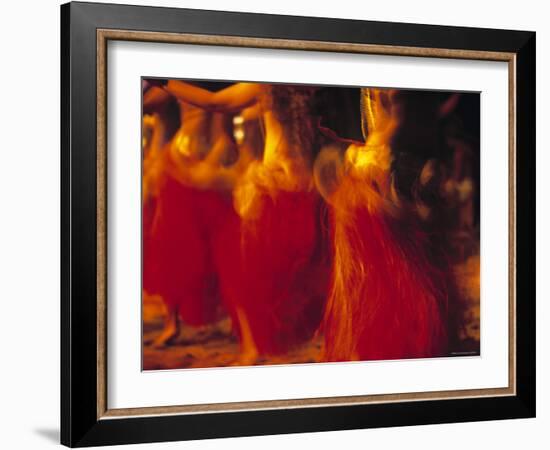 Dancers, Raratonga, Cook Islands-Peter Adams-Framed Photographic Print