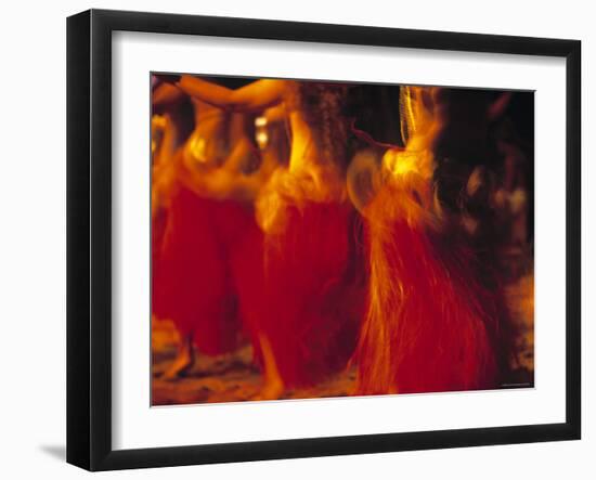 Dancers, Raratonga, Cook Islands-Peter Adams-Framed Photographic Print