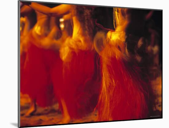 Dancers, Raratonga, Cook Islands-Peter Adams-Mounted Photographic Print