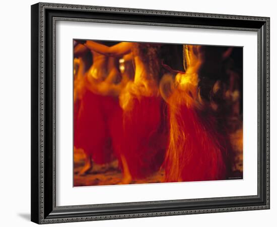 Dancers, Raratonga, Cook Islands-Peter Adams-Framed Photographic Print