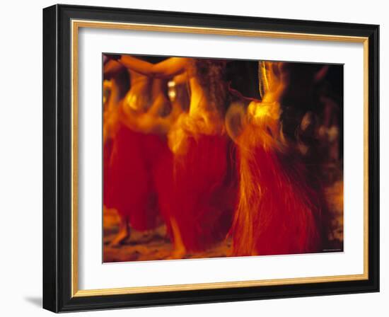 Dancers, Raratonga, Cook Islands-Peter Adams-Framed Photographic Print