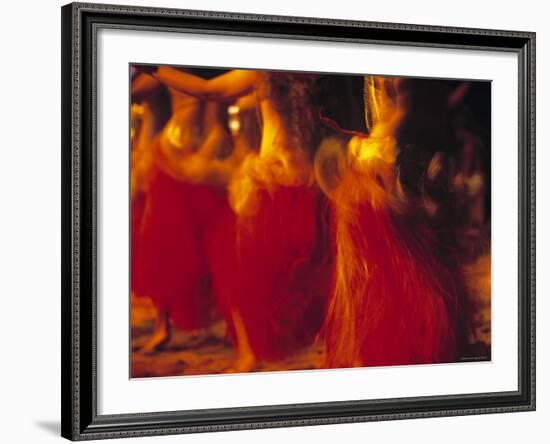 Dancers, Raratonga, Cook Islands-Peter Adams-Framed Photographic Print