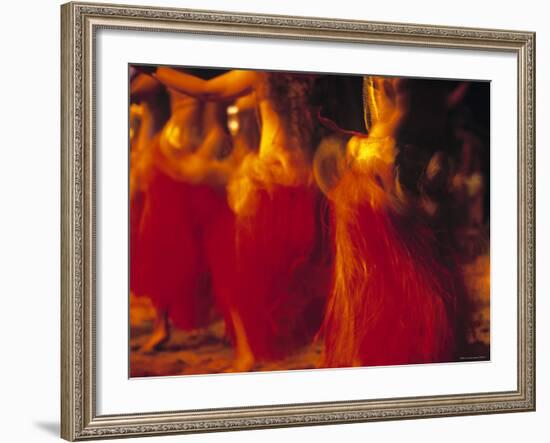 Dancers, Raratonga, Cook Islands-Peter Adams-Framed Photographic Print