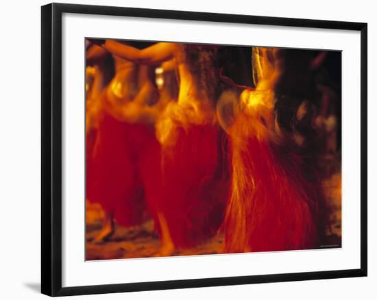 Dancers, Raratonga, Cook Islands-Peter Adams-Framed Photographic Print