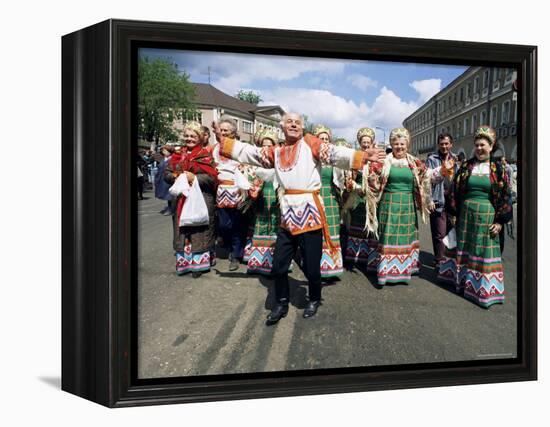 Dancers, Summer Festival, Sergiev Posad, Russia-Gavin Hellier-Framed Premier Image Canvas
