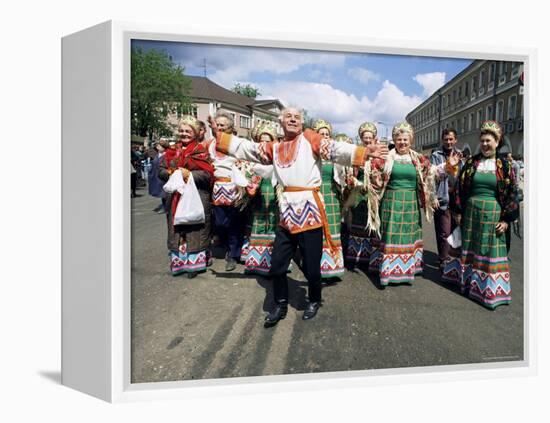 Dancers, Summer Festival, Sergiev Posad, Russia-Gavin Hellier-Framed Premier Image Canvas