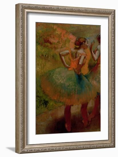 Dancers Wearing Green Skirts, circa 1895-Edgar Degas-Framed Giclee Print