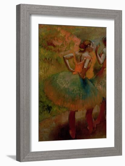 Dancers Wearing Green Skirts, circa 1895-Edgar Degas-Framed Giclee Print