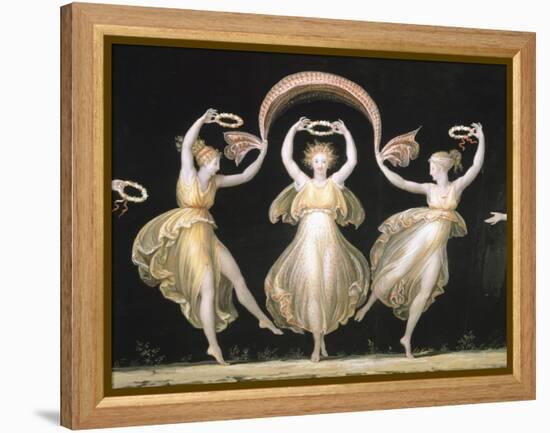 Dancers with Veils and Crowns-Antonio Canova-Framed Premier Image Canvas