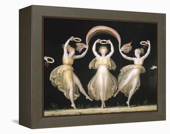 Dancers with Veils and Crowns-Antonio Canova-Framed Premier Image Canvas