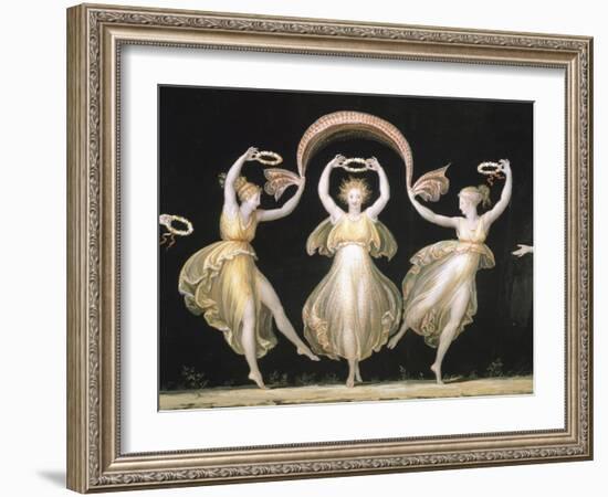 Dancers with Veils and Crowns-Antonio Canova-Framed Giclee Print