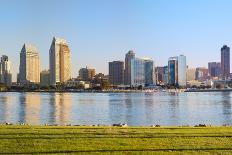 California Palm Trees and City of San Diego, California USA-Dancestrokes-Photographic Print