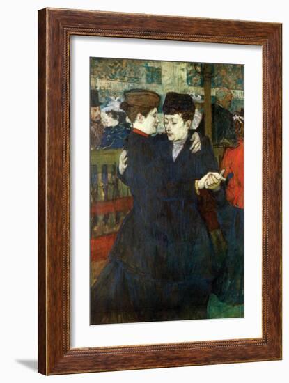 Dancing a Valse-Henri de Toulouse-Lautrec-Framed Art Print