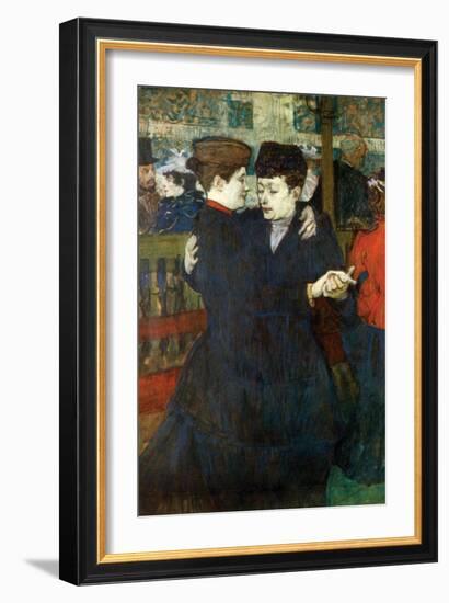 Dancing a Valse-Henri de Toulouse-Lautrec-Framed Art Print