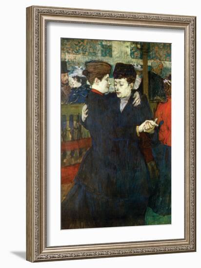 Dancing a Valse-Henri de Toulouse-Lautrec-Framed Art Print