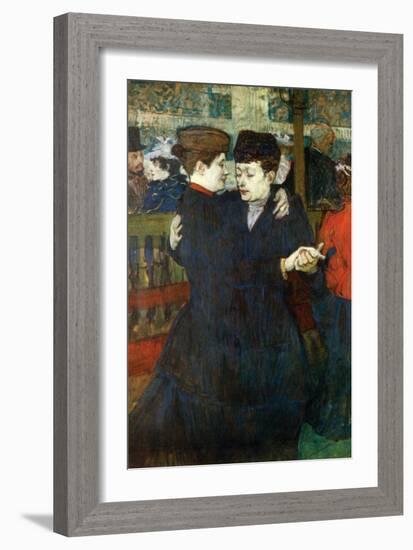 Dancing a Valse-Henri de Toulouse-Lautrec-Framed Art Print