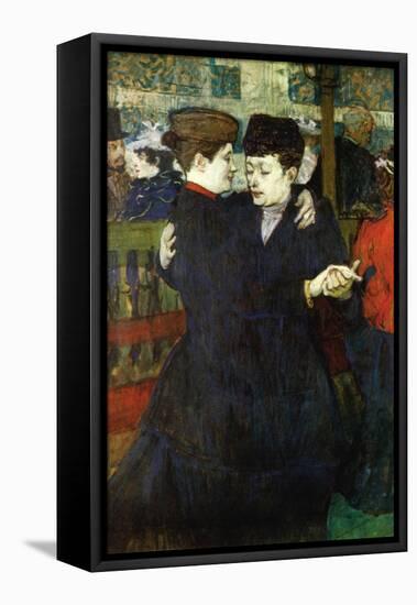 Dancing a Valse-Henri de Toulouse-Lautrec-Framed Stretched Canvas
