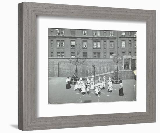 Dancing around the Maypole, Hugh Myddelton School, Finsbury, London, 1906-null-Framed Photographic Print