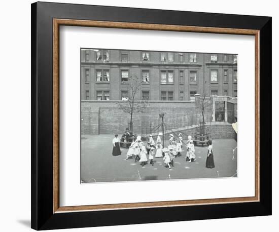 Dancing around the Maypole, Hugh Myddelton School, Finsbury, London, 1906-null-Framed Photographic Print