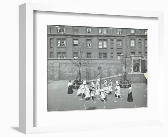 Dancing around the Maypole, Hugh Myddelton School, Finsbury, London, 1906-null-Framed Photographic Print