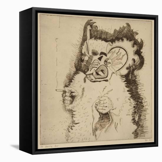 Dancing Bear, Printers Proof Prior to Aquatint-Thomas MacGregor-Framed Premier Image Canvas