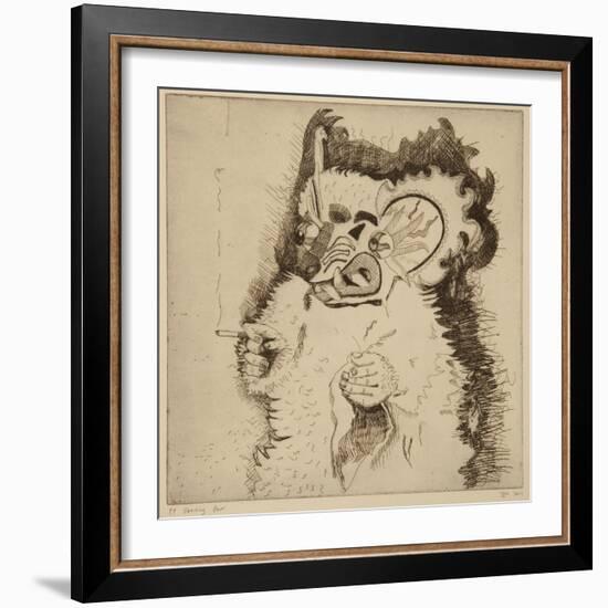 Dancing Bear, Printers Proof Prior to Aquatint-Thomas MacGregor-Framed Giclee Print