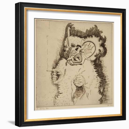 Dancing Bear, Printers Proof Prior to Aquatint-Thomas MacGregor-Framed Giclee Print