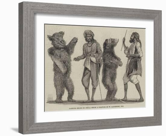 Dancing Bears in India-William Carpenter-Framed Giclee Print