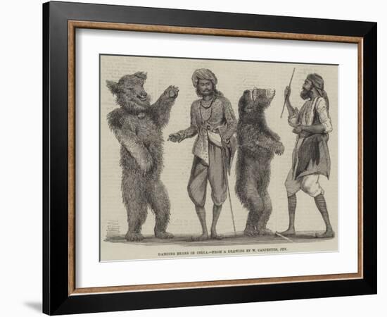 Dancing Bears in India-William Carpenter-Framed Giclee Print