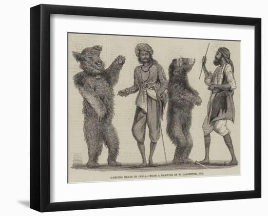 Dancing Bears in India-William Carpenter-Framed Giclee Print