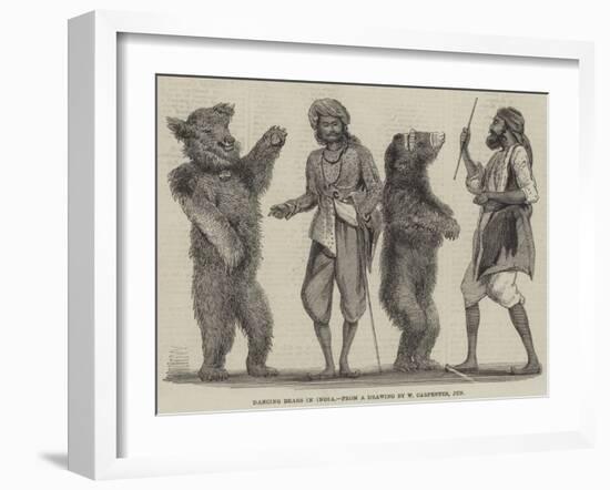 Dancing Bears in India-William Carpenter-Framed Giclee Print