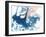 Dancing Blue I-Lila Bramma-Framed Art Print