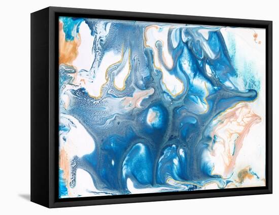 Dancing Blue II-Lila Bramma-Framed Stretched Canvas