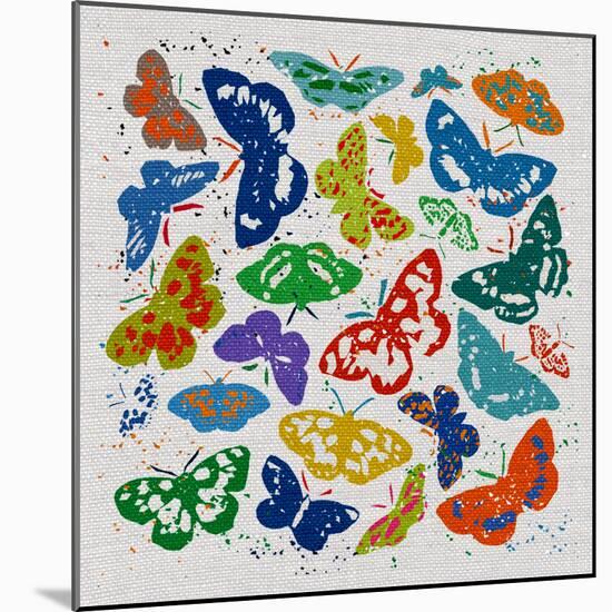 Dancing Butterflies, 2022 (mixed media)-Jenny Frean-Mounted Giclee Print