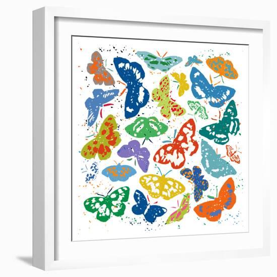 Dancing Butterflies-Jenny Frean-Framed Giclee Print