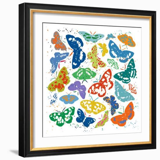 Dancing Butterflies-Jenny Frean-Framed Giclee Print