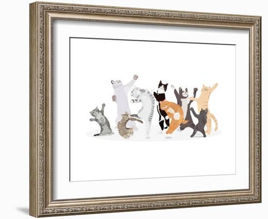 Dancing Cat-Hanna Melin-Framed Giclee Print